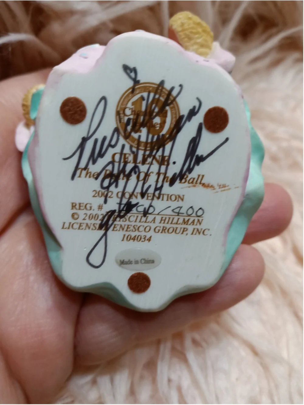 Cherished Teddies Celene The Belle of the Ball signed By Artists 2002 Convention